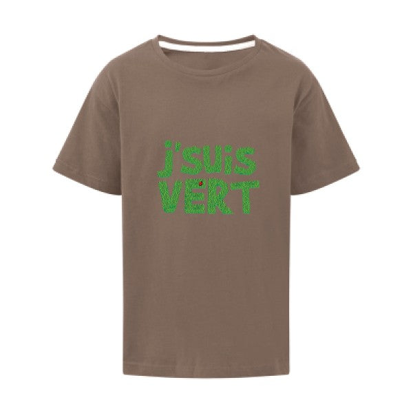 J'suis vert SG - Kids T-shirt enfant Deep Taupe Taille 128 (7-8/L)