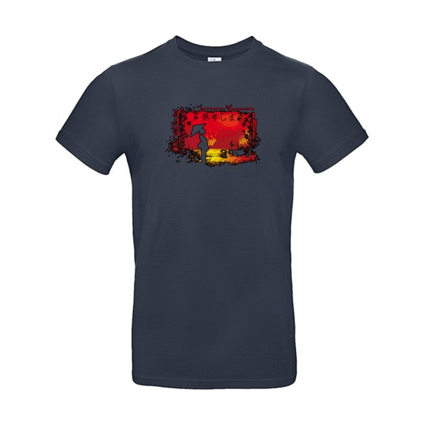 T-shirt humour original Contemplation T Shirt couleur Navy