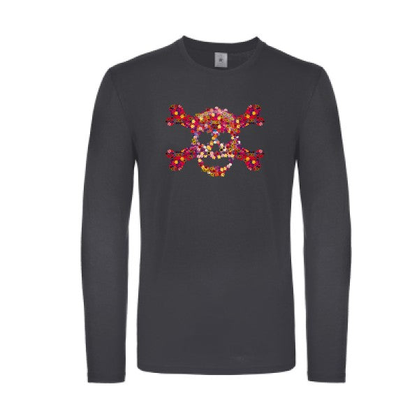 Floral skull B&C - E150 LSL T-shirt manches longues léger