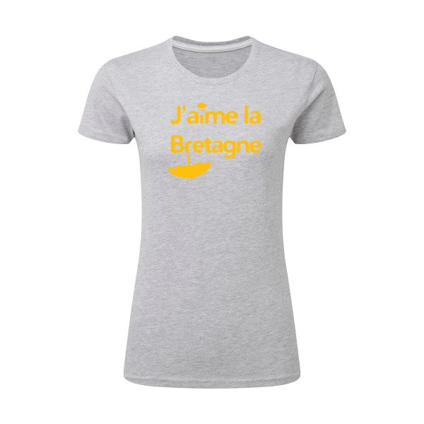 J'aime la Bretagne |jaune Or |T shirt original femme|SG