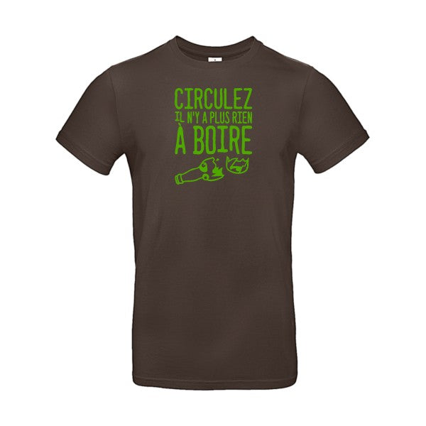 Circulez il n'y a plus rien à boire flex Vert pomme B&C - E190 T-shirt|Brown||2XL