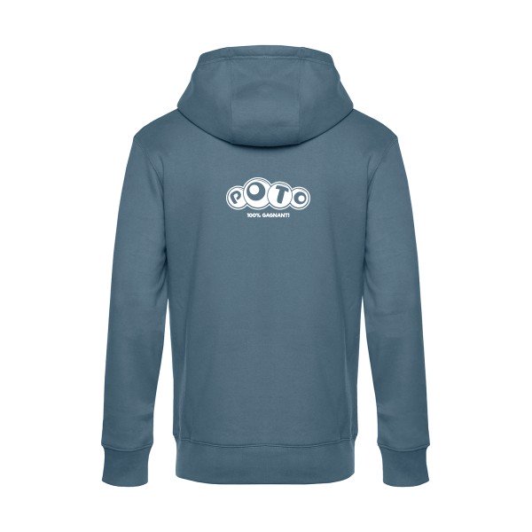 Poto sweat shirt original nordic blue flex Blanc impression Dos