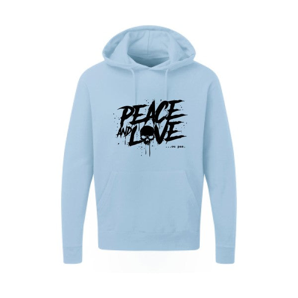 Peace or no peace |Sweat  capuche humoristique noir 