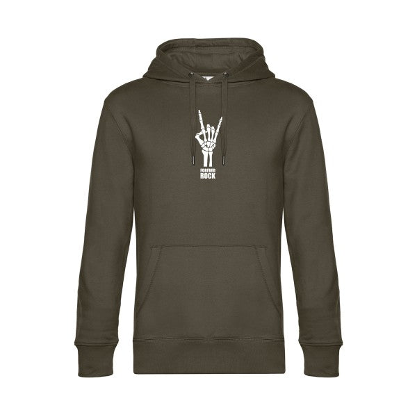 Forever-Rock-!!! sweat shirt original Khaki flex Blanc impression Face