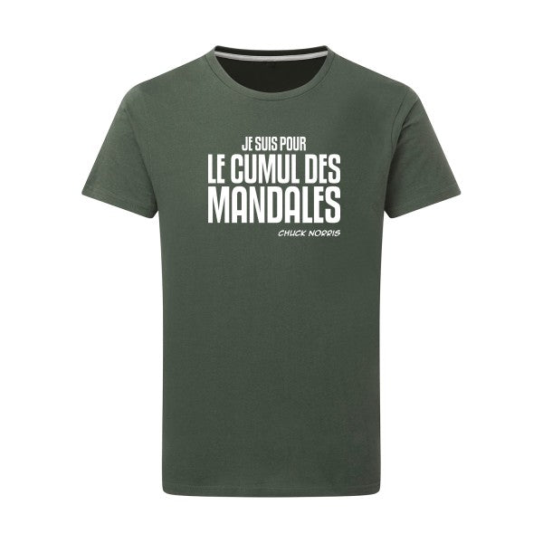 Cumul des Mandales -Flex Blanc sur T-shirt SG  Thyme  2XL