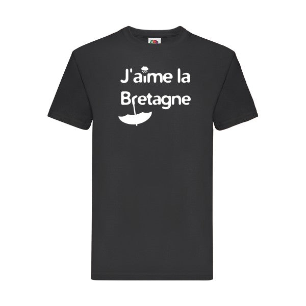 T-shirt|J'aime la Breta  G ne |Blanc |Fruit of the loom 205  G