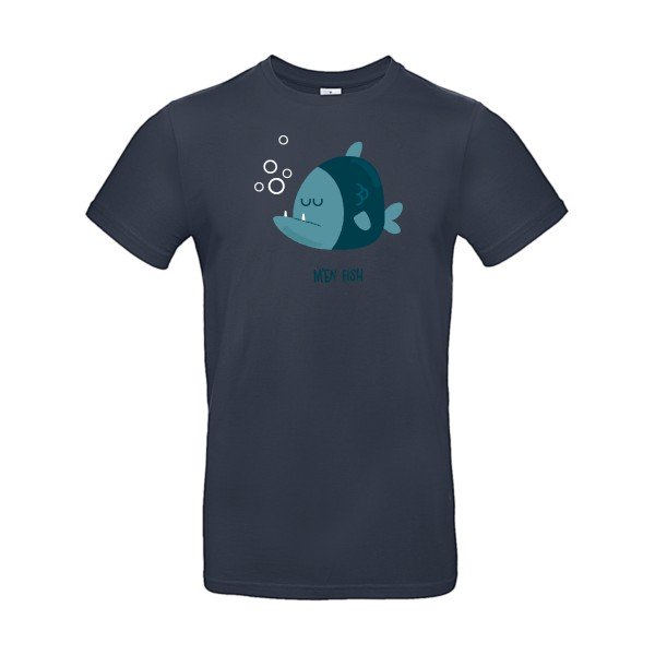 T-shirt humour original M En Fish T Shirt couleur Navy
