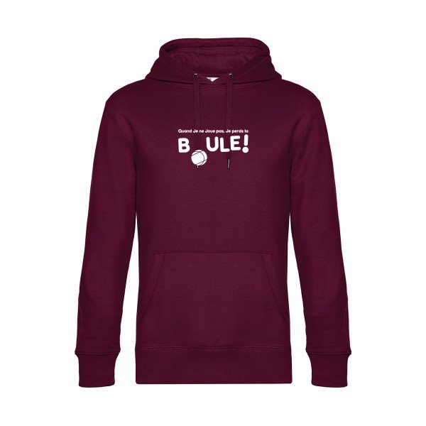 Perdre-la-boule sweat shirt original Burgundy flex Blanc impression Face