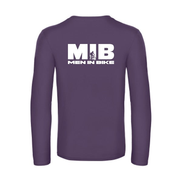 men in bike - t shirt- manches- longues- original- humour- Urban Purple impression Dos