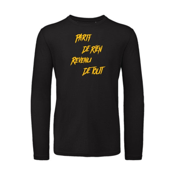 Parti de rien jaune Or |T shirt bio homme rigolo manches longues