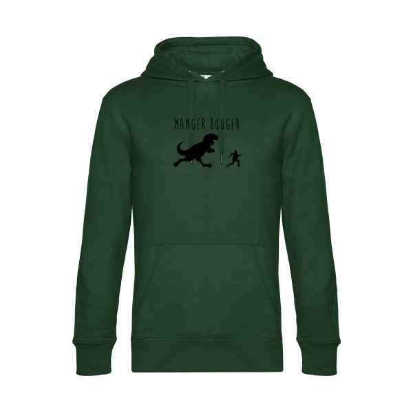 MANGER-BOUGER sweat shirt original Bottle Green flex Noir impression Face