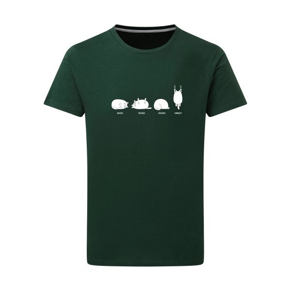 Journée type Blanc -Flex Blanc sur T-shirt SG  Bottle Green  2XL