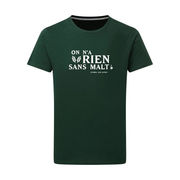 On n'a rien sans malt - Flex Blanc Tshirt original Bottle Green  2XL