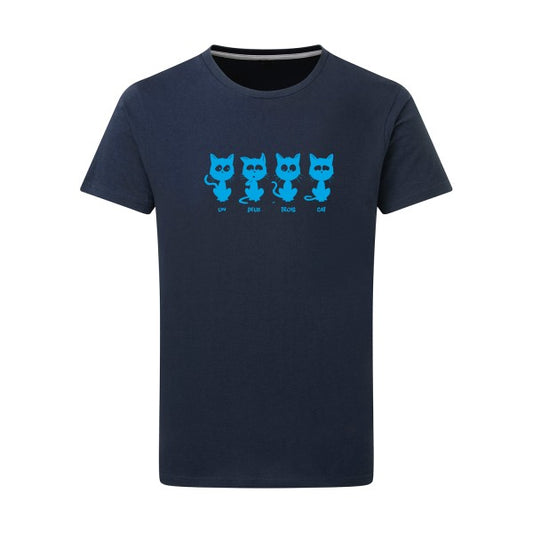 un deux trois cat - Flex bleu clair Tshirt original Denim  XL