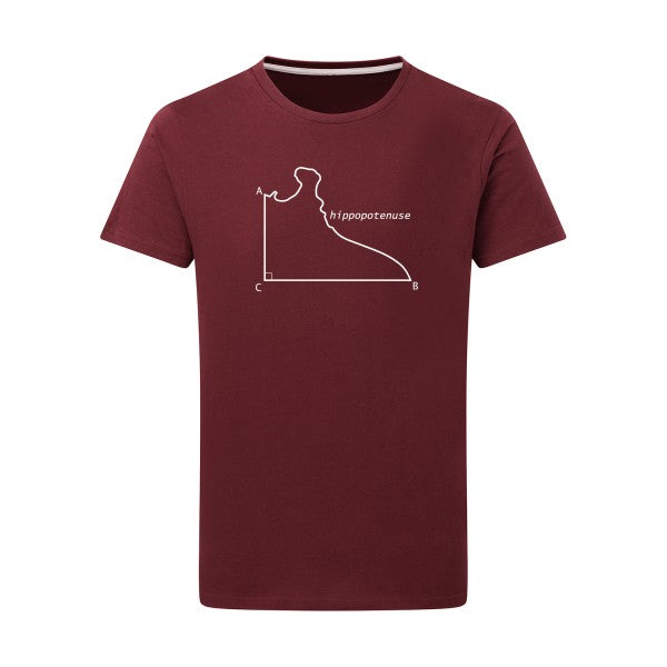 Hippopotenuse - Flex Blanc Tshirt original Burgundy  2XL