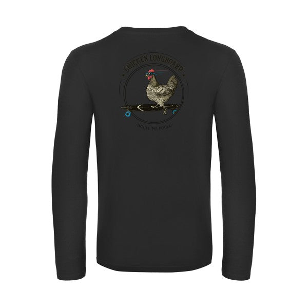 chicken-longboard-t-shirt-manches-longues-original-humour -Black