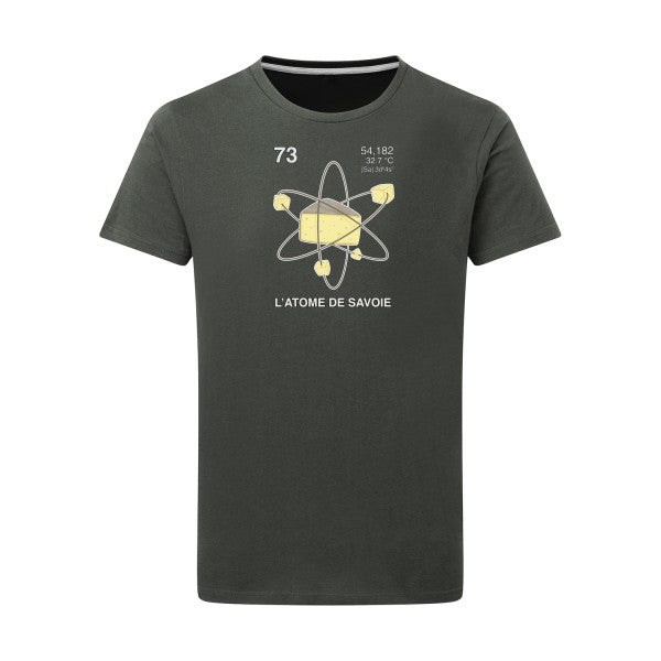 T-shirt homme L'Atome de Savoie - T-shirt original avec un design scientifique Charcoal 5XL