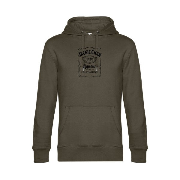 Jackie-Chan sweat shirt original Khaki flex Noir impression Face