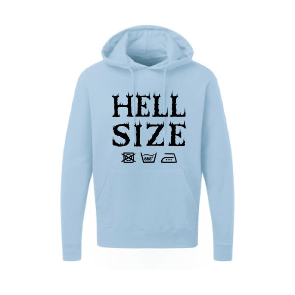 HELL SIZE |Sweat capuche imprimé|noir