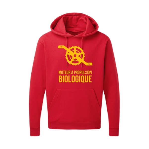 Cyclisme & écologie jaune Or |Sweat capuche imprimé homme