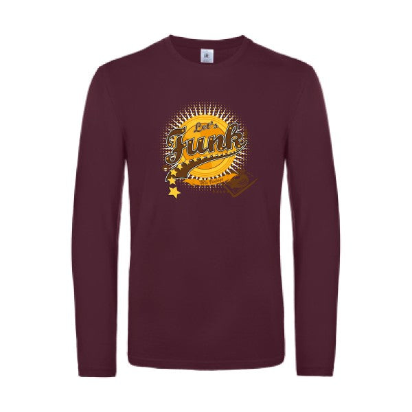 let-s-funk-!-t-shirt-manches-longues-original-humour -Burgundy