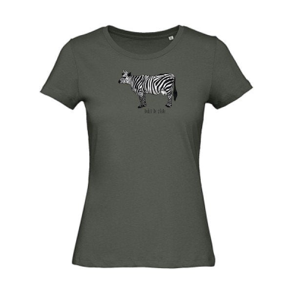 drole-de-zebre- - t-shirt original femme Millennial Khaki