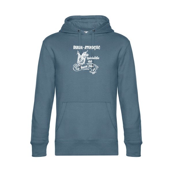 Rhum-atologue sweat shirt original nordic blue flex Blanc impression Face