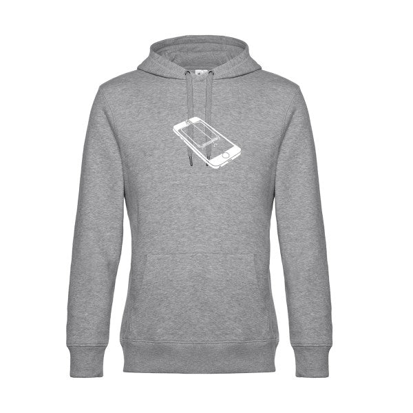 Piege sweat shirt original Heather Grey flex Blanc impression Face