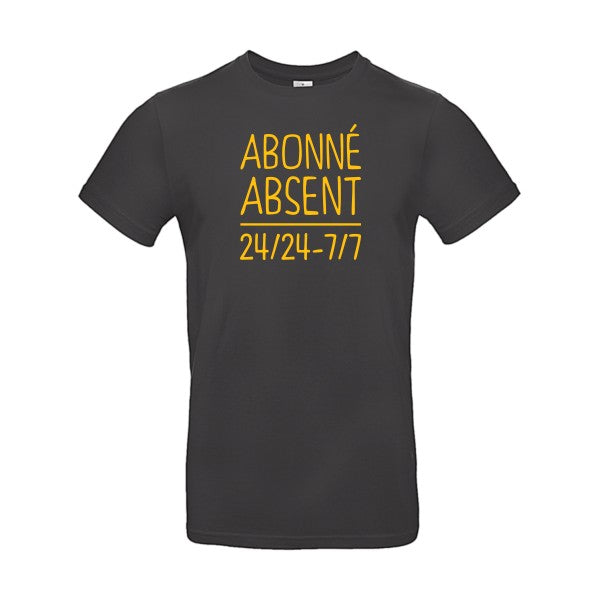 Abonné absentFlex jaune or - E190 T-shirt|Used Black||2XL