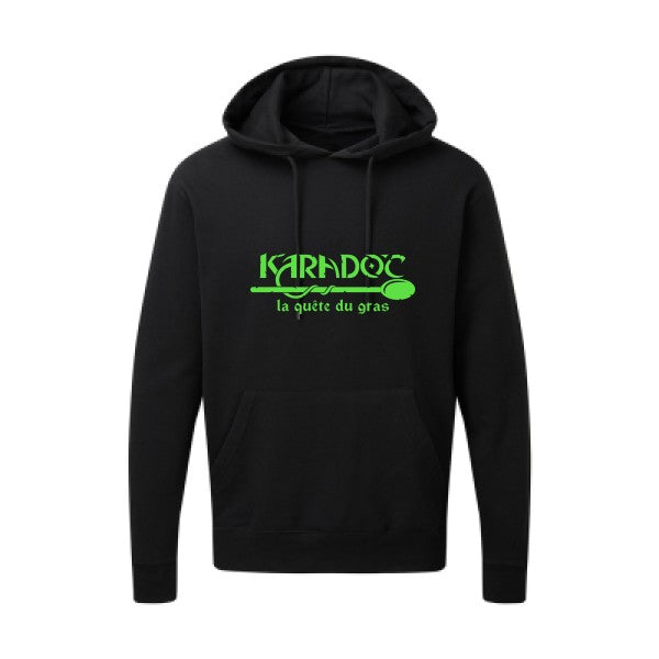 Karadoc Vert fluo |Sweat capuche imprimé homme