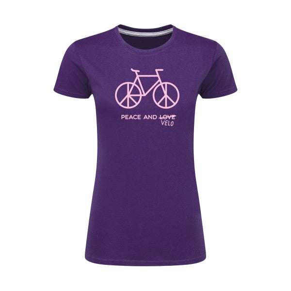 Peace and vélo Rose |T shirt original femme|SG