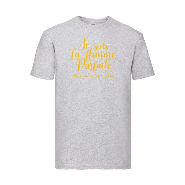 T-shirt|La flemme parfaite |flex jaune Or| Fruit of the loom 205 g 