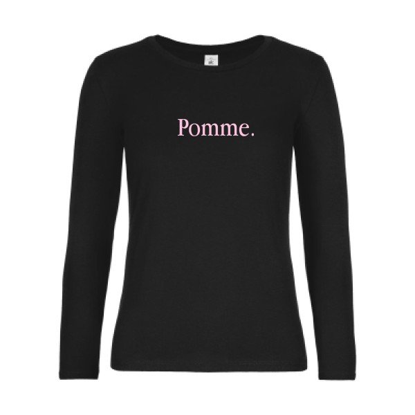 t-shirt lsl femme Pub-Subliminale Black flex Rose