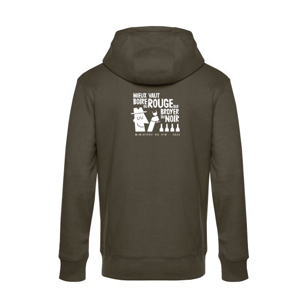Mieux-vaut sweat shirt original Khaki flex Blanc impression Dos