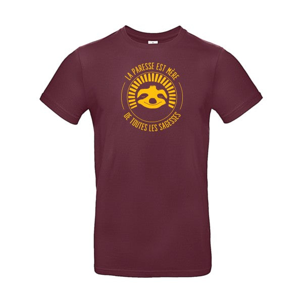 La paresse mère de sagesseFlex jaune or - E190 T-shirt|Burgundy||2XL