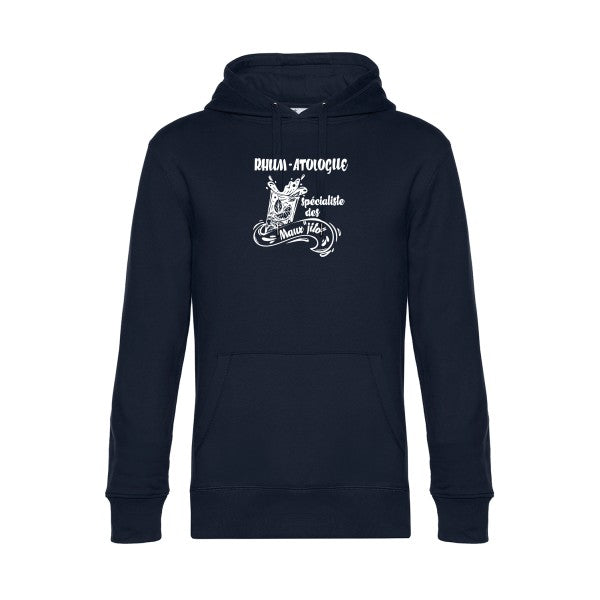 Rhum-atologue sweat shirt original Navy Blue flex Blanc impression Face
