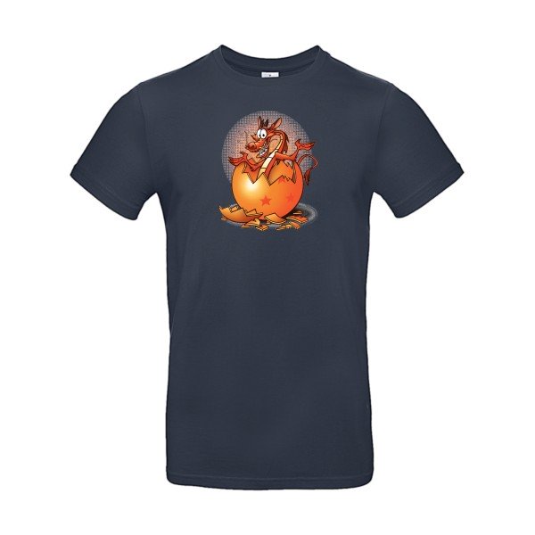 T-shirt humour original Dragon Surprise T Shirt couleur Navy