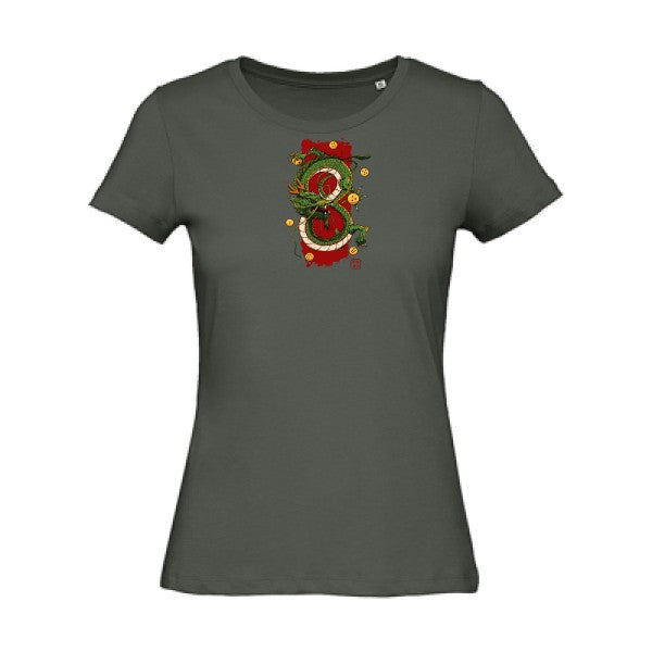 Shenron- - t-shirt original femme Millennial Khaki