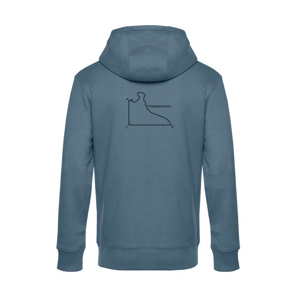 Hippopotenuse sweat shirt original nordic blue flex Noir impression Dos