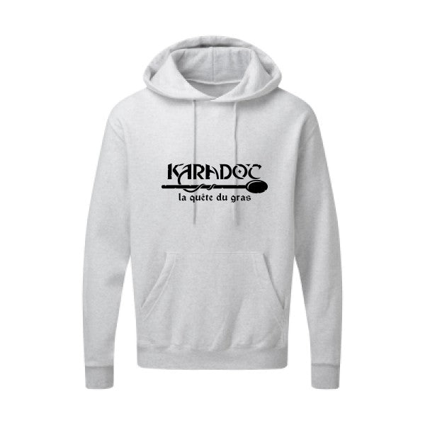 Karadoc Noir |Sweat capuche imprimé homme