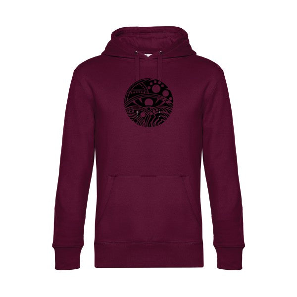 Eye sweat shirt original Burgundy flex Noir impression Face