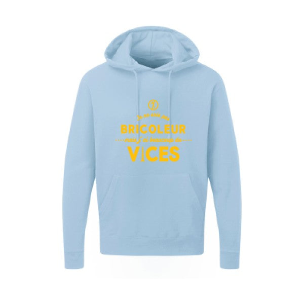 JE NE SUIS PAS BRICOLEUR jaune Or |Sweat capuche imprimé homme