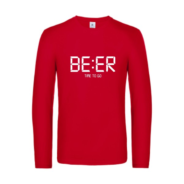 time to go - t shirt- manches- longues- original- humour- Red impression Face