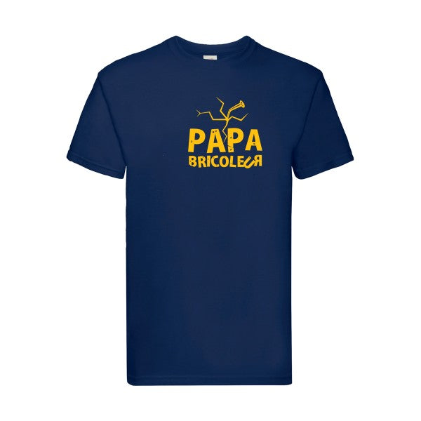 T-shirt|Papa bricoleur |flex jaune Or| Fruit of the loom 205 g 