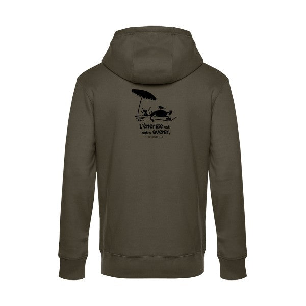 l-energie-est-notre-avenir sweat shirt original Khaki flex Noir impression Dos