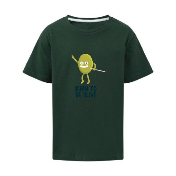 Born to be olive SG - Kids T-shirt enfant Bottle Green Taille 152 (11-12/2XL)