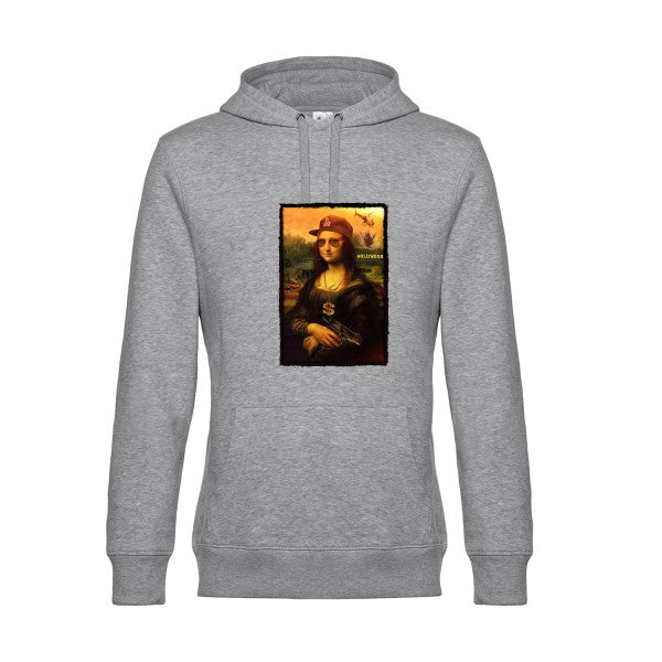 La-Joconde- Sweat à capuche original Heather Grey - RueDuTeeshirt