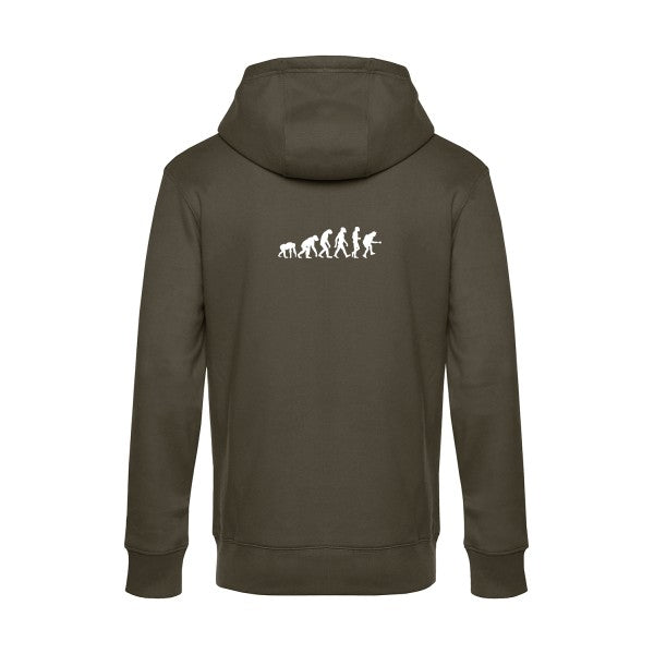 Rock-Evolution sweat shirt original Khaki flex Blanc impression Dos