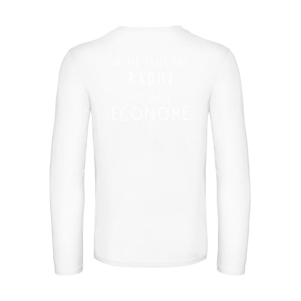 picsou - t shirt- manches- longues- original- humour- White impression Dos