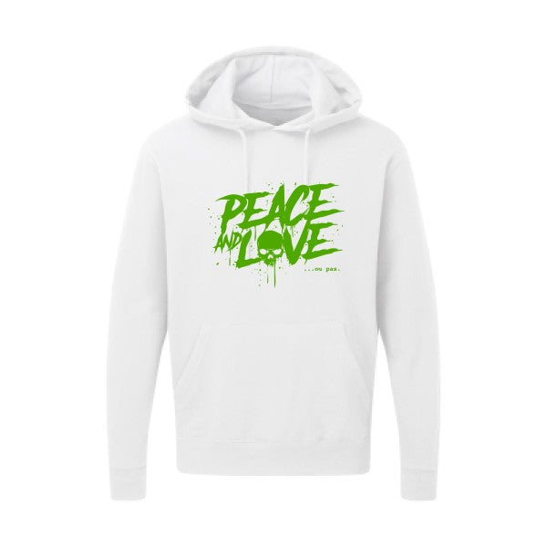 Peace or no peace |Sweat  capuche humoristique Vert pomme 